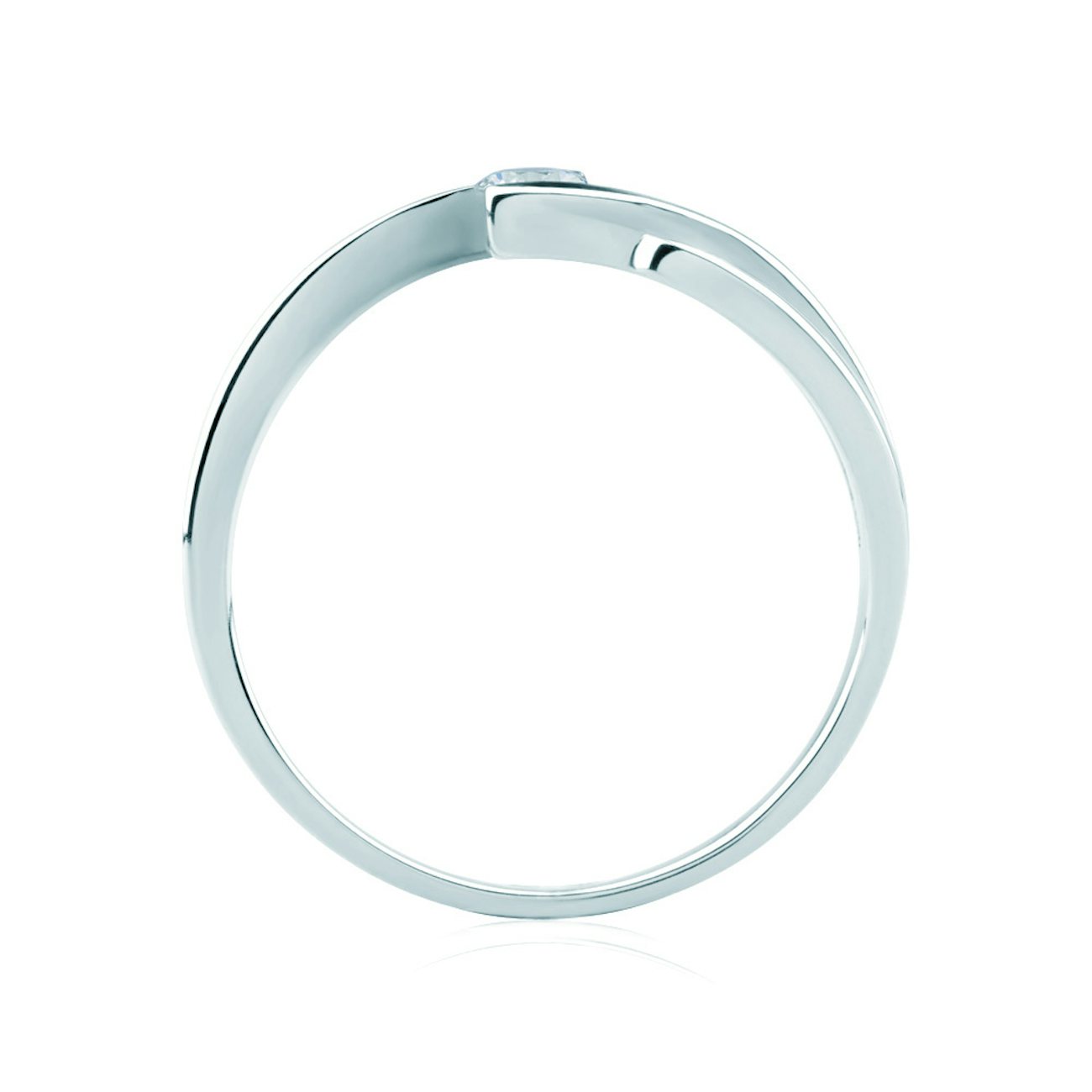 Minimalism eljegyzési gyűrű: fehérarany és gyémánt