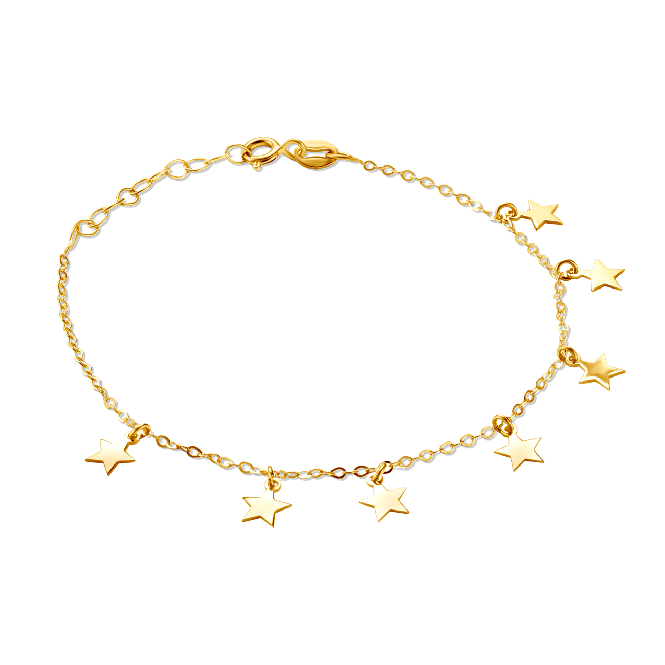 Brățară cu pandantiv steluțe SAVICKI : argint placat cu aur