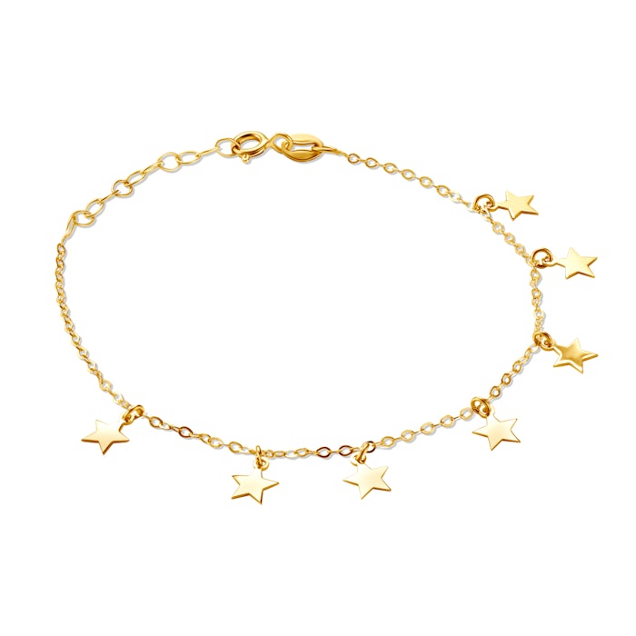 SAVICKI karkötő medállal - csillagok: aranyozott ezüst