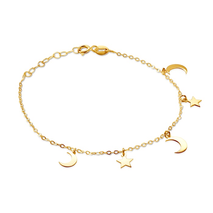 SAVICKI karkötő medállal - csillagok: aranyozott ezüst