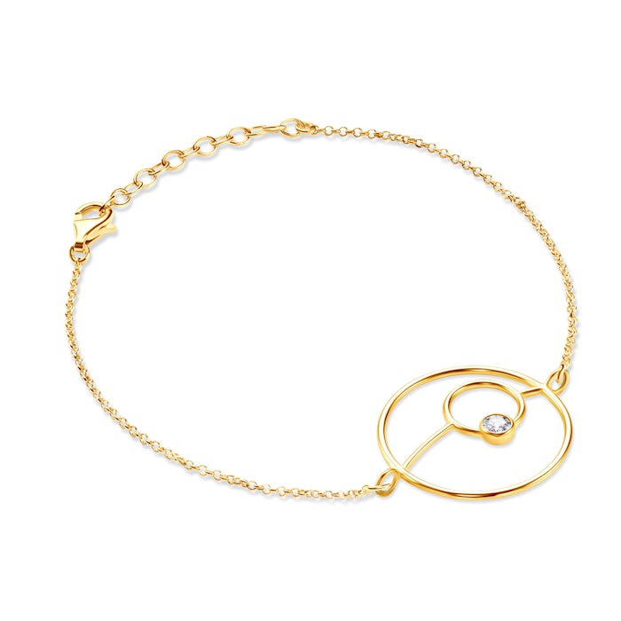 SAVICKI karkötő medállal: aranyozott ezüst cirkóniával