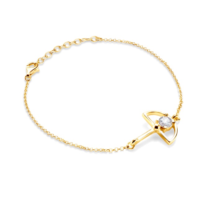 SAVICKI karkötő medállal: aranyozott ezüst cirkóniával