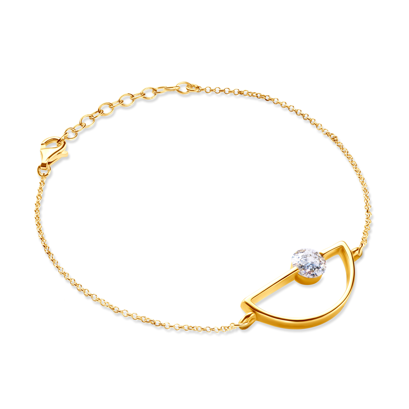 SAVICKI narukvica: pozlaćeno srebro, cirkonij