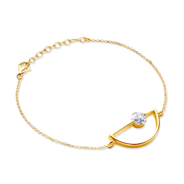 SAVICKI karkötő medállal: aranyozott ezüst cirkóniával