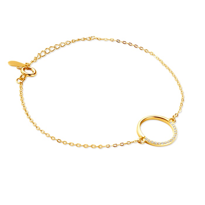 SAVICKI karkötő medállal: aranyozott ezüst cirkóniával