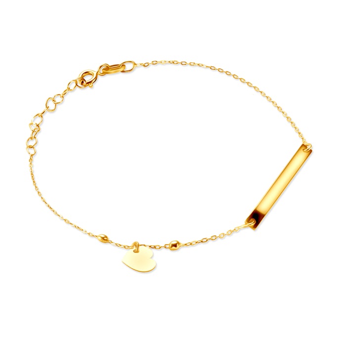 SAVICKI karkötő medállal - szív: aranyozott ezüst