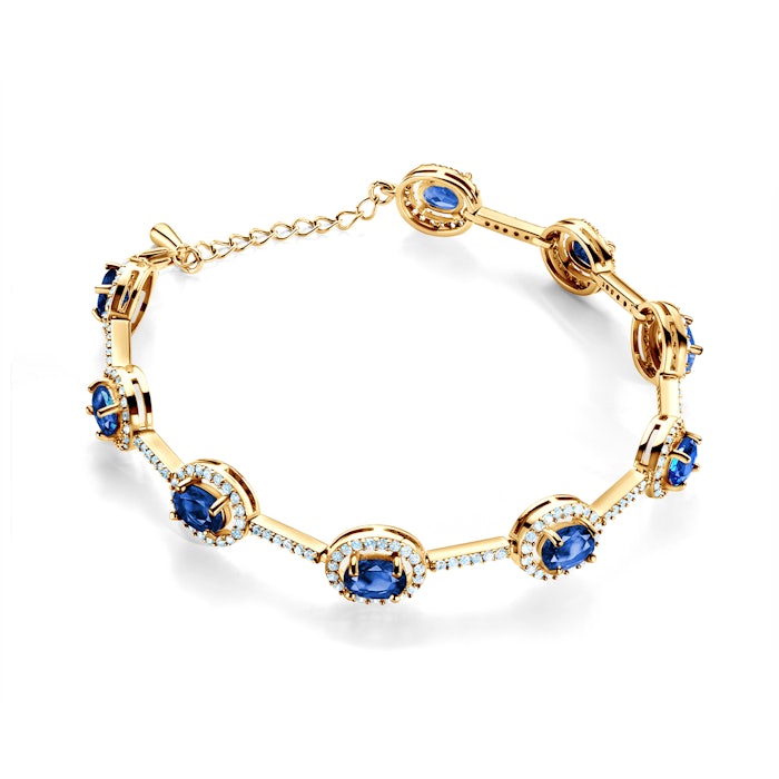 Swan Lake karkötő: sárga arany kék zafírokkal