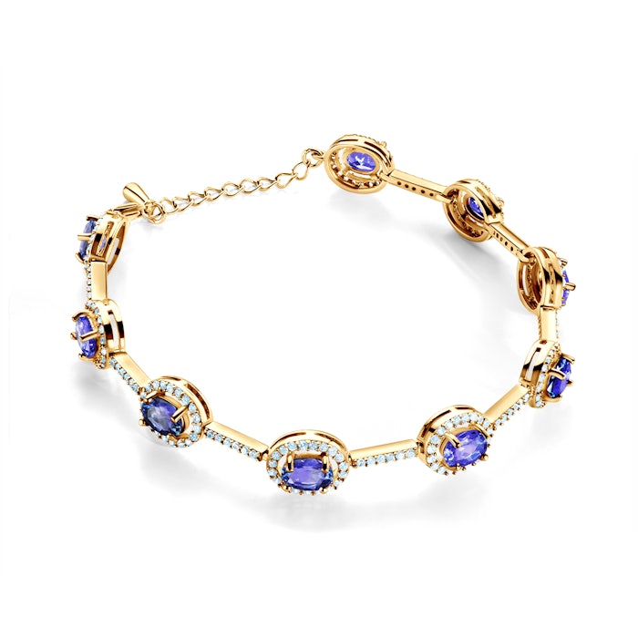 Swan Lake karkötő: sárga arany és tanzanitok