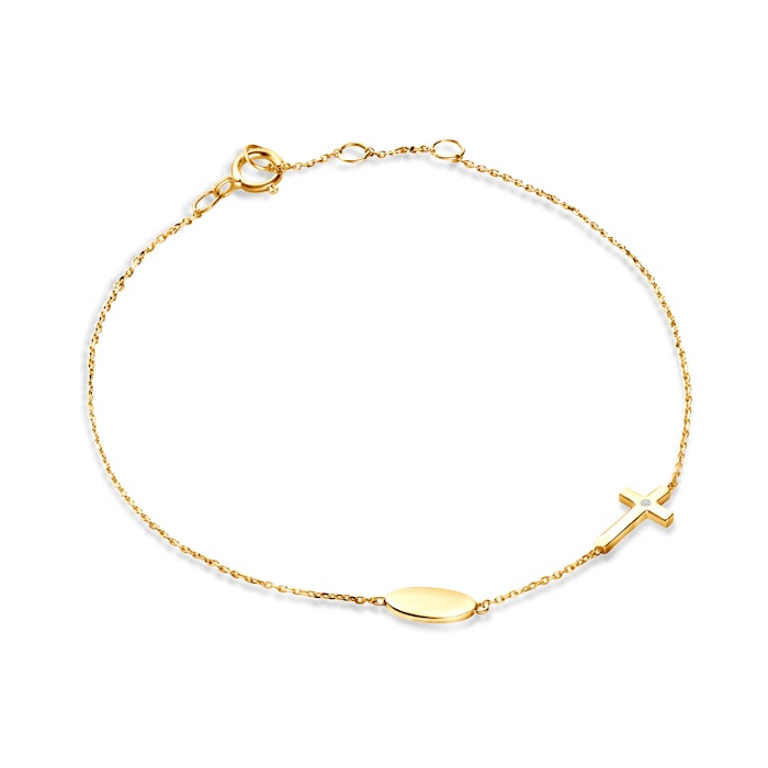 SAVICKI karkötő kereszttel: arany és gyémántok