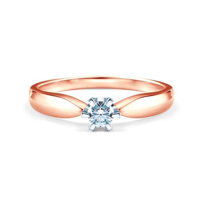 Triumph of Love eljegyzési gyűrű: kétszínű arany és gyémánt