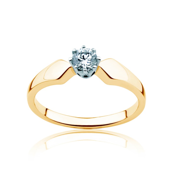 Triumph of Love eljegyzési gyűrű: kétszínű arany és gyémánt