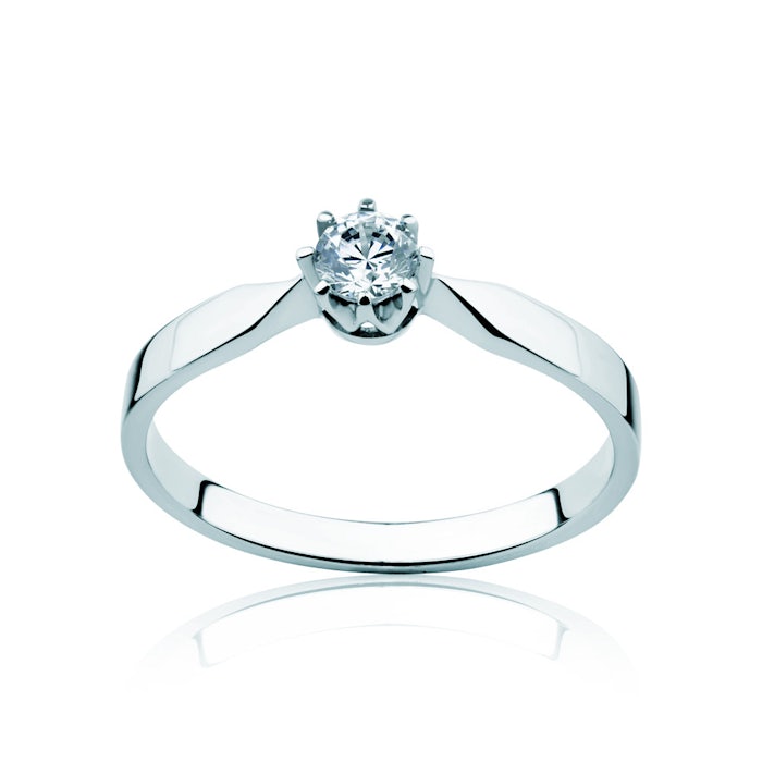 Δαχτυλίδι αρραβώνων Triumph of Love: λευκός χρυσός, διαμάντι