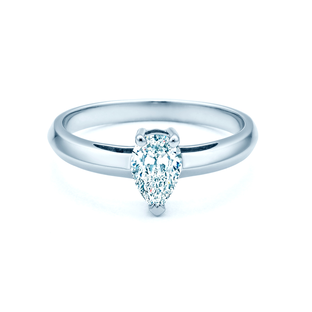 Verlobungsring: Weißgold, Diamant