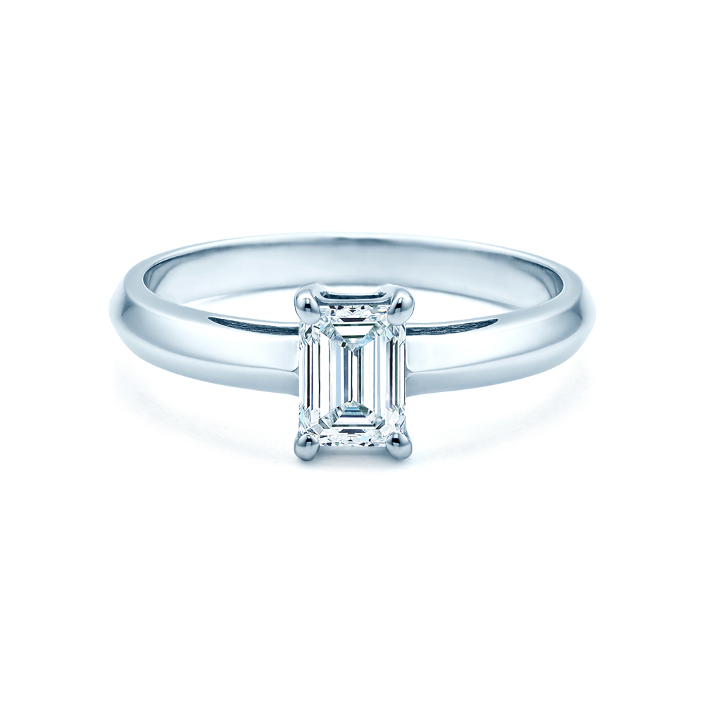 Verlobungsring: Weißgold, Diamant