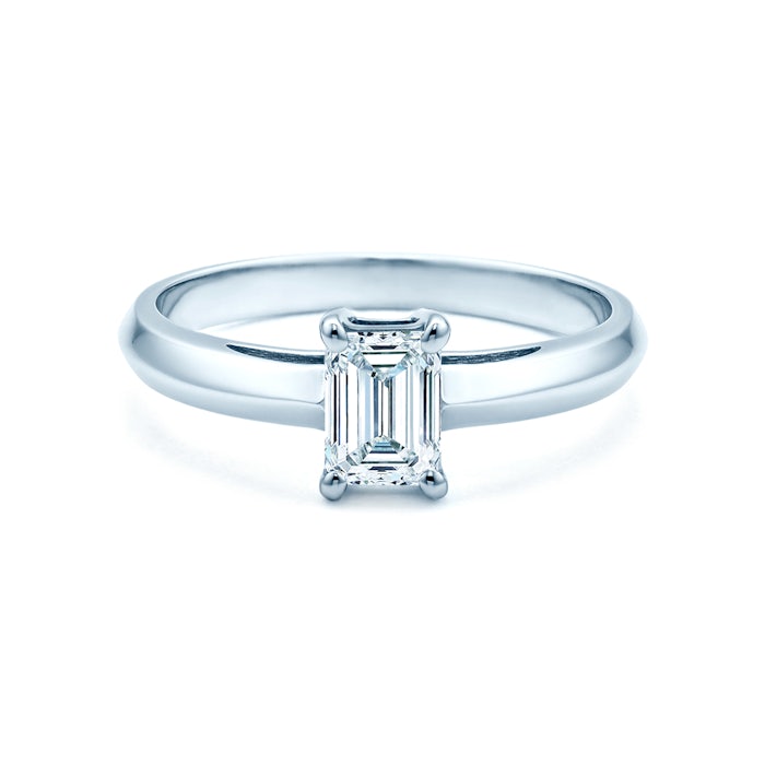 Eljegyzési gyűrű: fehérarany és gyémánt