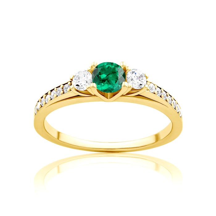 Secret Garden gyűrű: arany és smaragd