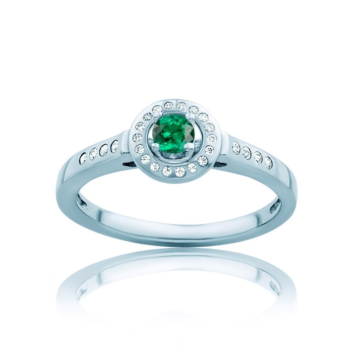 Secret Garden gyűrű: fehérarany és smaragd