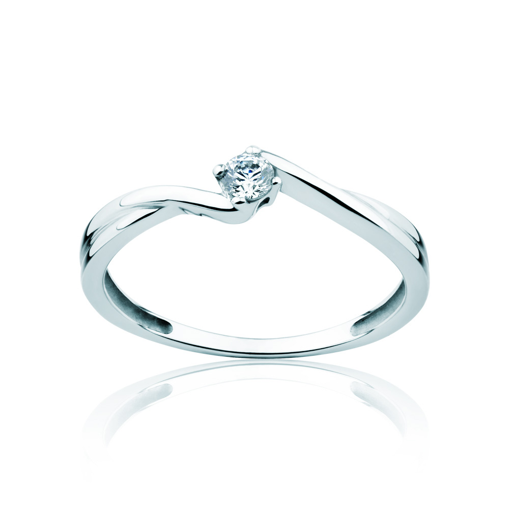 Classical Inspiration Collection | Tension Engagement Ring: white gold, diamond