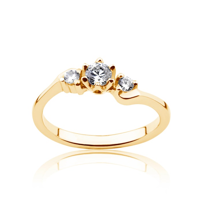 Classical Inspiration eljegyzési gyűrű: arany és gyémántok