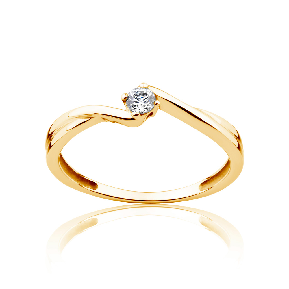 Classical Inspiration Collection | Tension Engagement Ring: gold, diamond