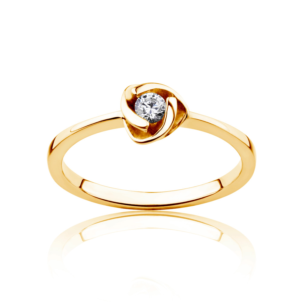 Classical Inspiration Collection | Tension Engagement Ring: gold, diamond