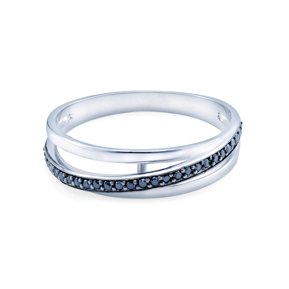 Δαχτυλίδι Αρραβώνων: λευκός χρυσός, μαύρο διαμάντι