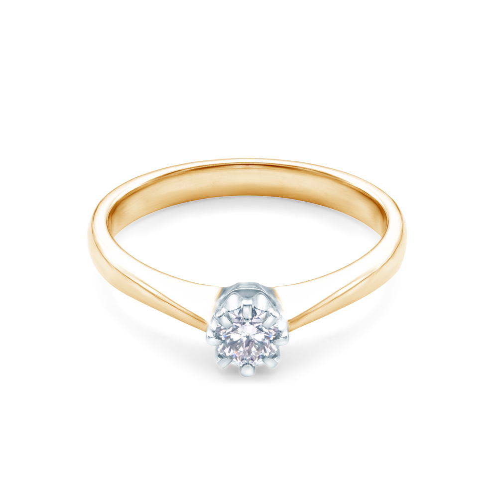 Verlobungsring SAVICKI: Zweifarbiges Gold, Diamant