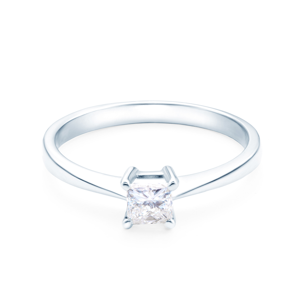 Δαχτυλίδι Αρραβώνων μονόπετρο: λευκόχρυσο, διαμάντι