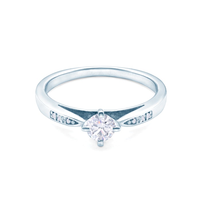 Inel de logodnă SAVICKI: aur alb, diamant