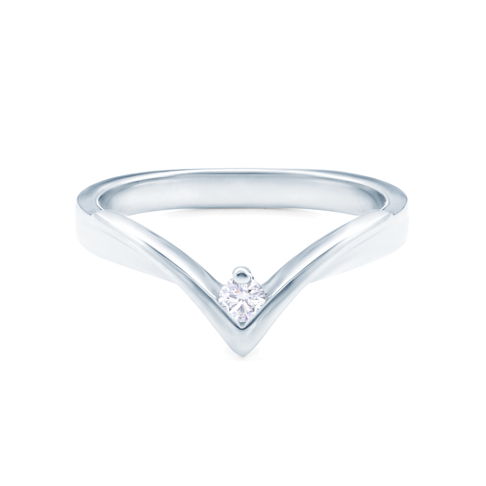 SAVICKI eljegyzési gyűrű: fehérarany és gyémánt