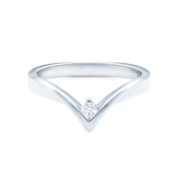 Годежен пръстен SAVICKI: бяло злато, диамант