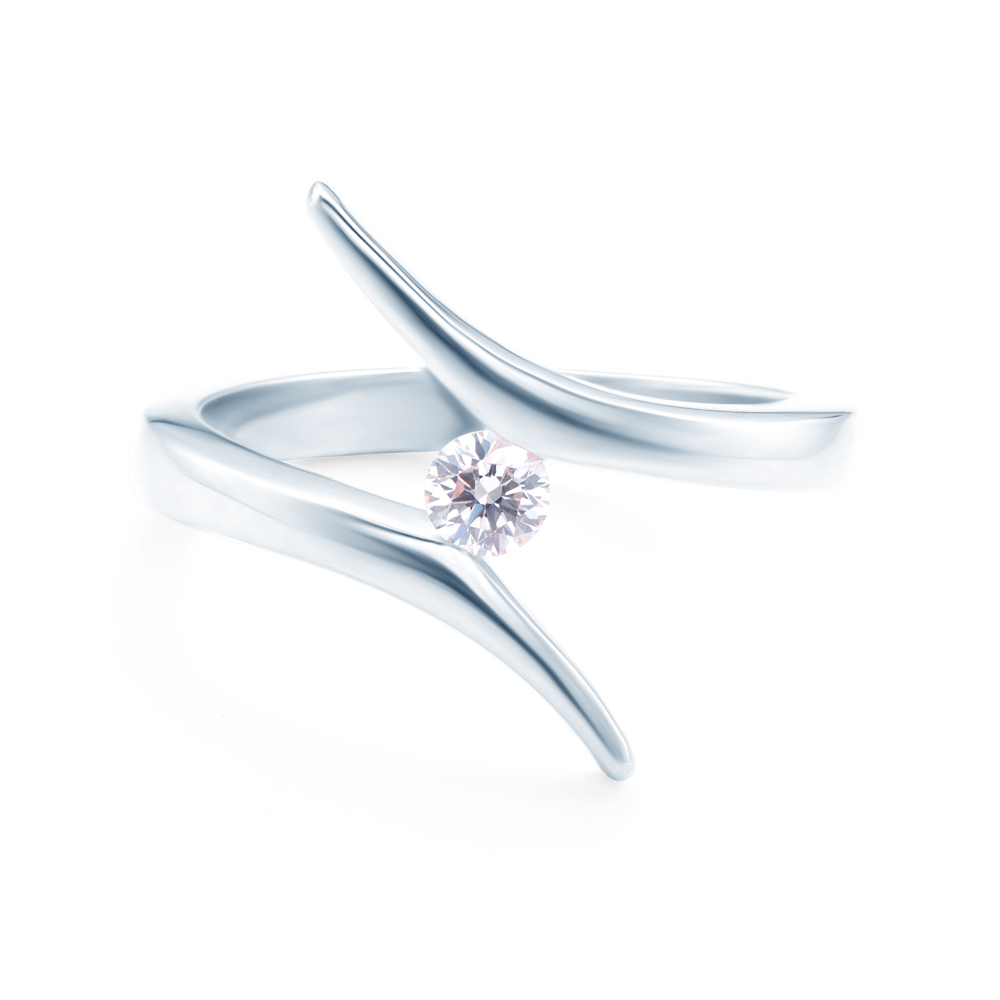 Δαχτυλίδι Αρραβώνων Έντασης: λευκόχρυσος, διαμάντι