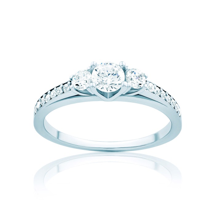 SAVICKI eljegyzési gyűrű: fehérarany és gyémántok