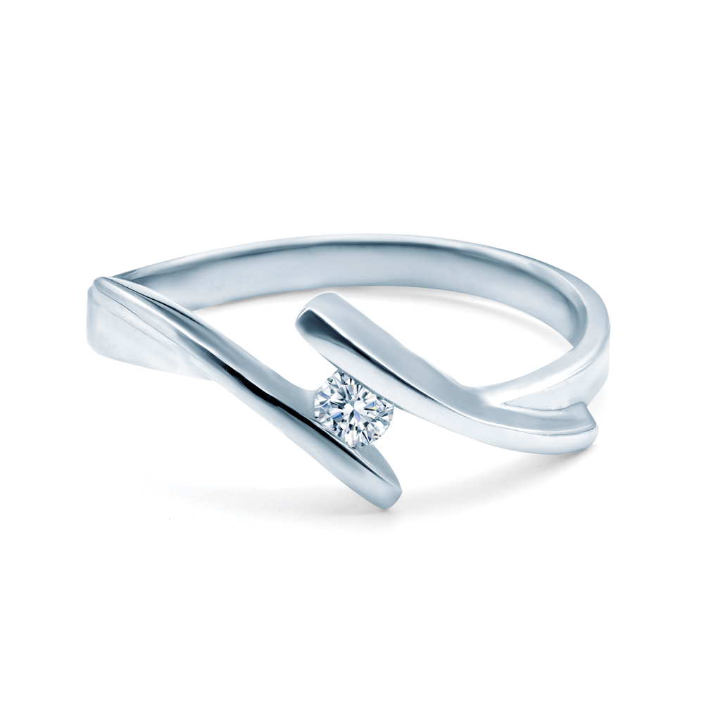 Годежен пръстен SAVICKI: бяло злато, диамант