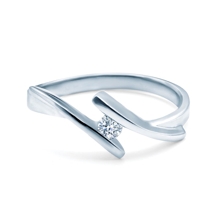 Годежен пръстен SAVICKI: бяло злато, диамант