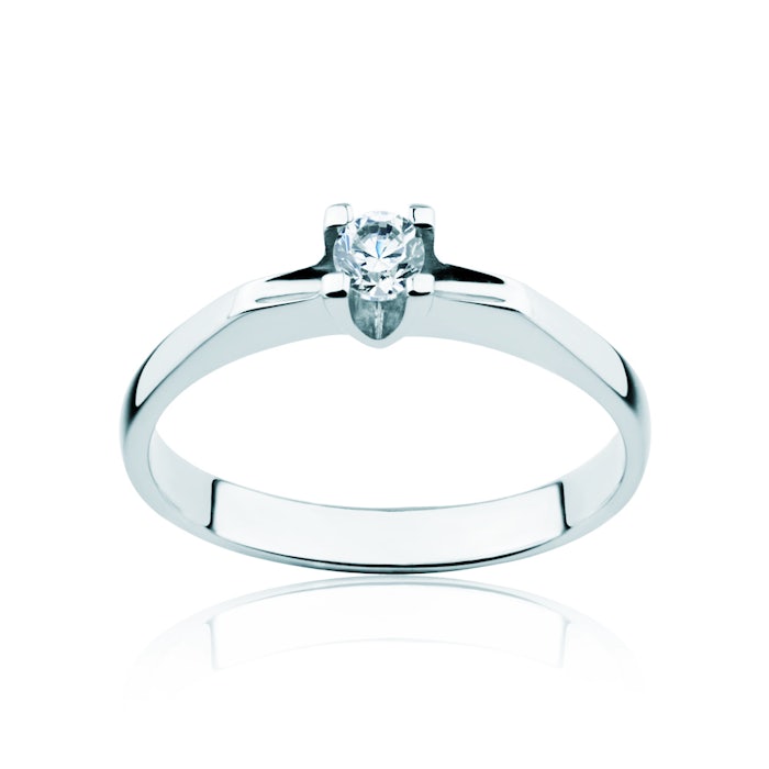 Verlobungsring Savicki: Weißgold, Diamant