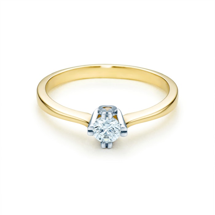 SAVICKI eljegyzési gyűrű: kétszínű arany, gyémánttal