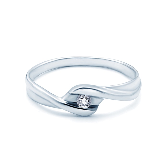 SAVICKI eljegyzési gyűrű: fehérarany és gyémánt