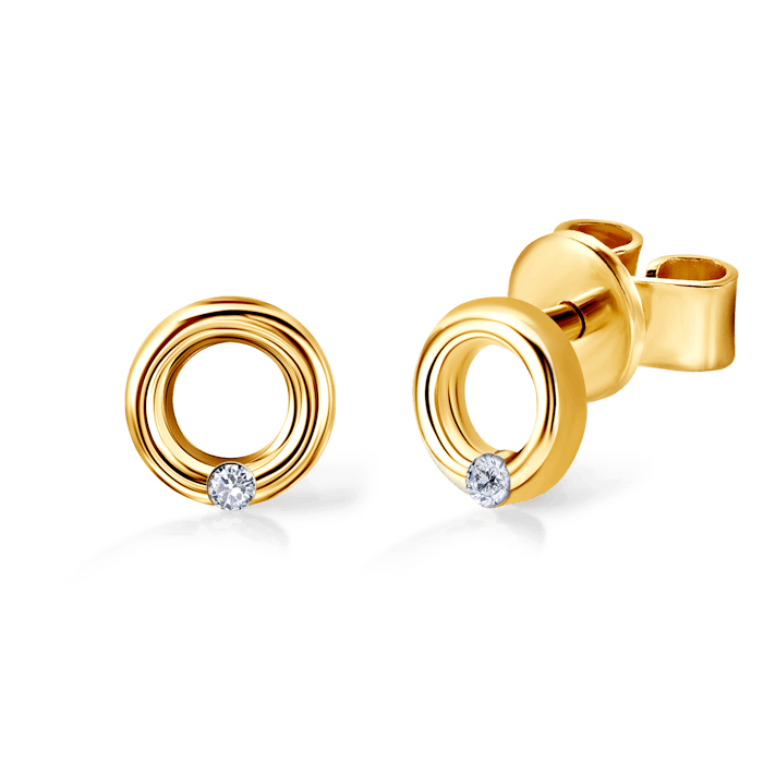 SAVICKI karikás fülbevaló: arany cirkóniával