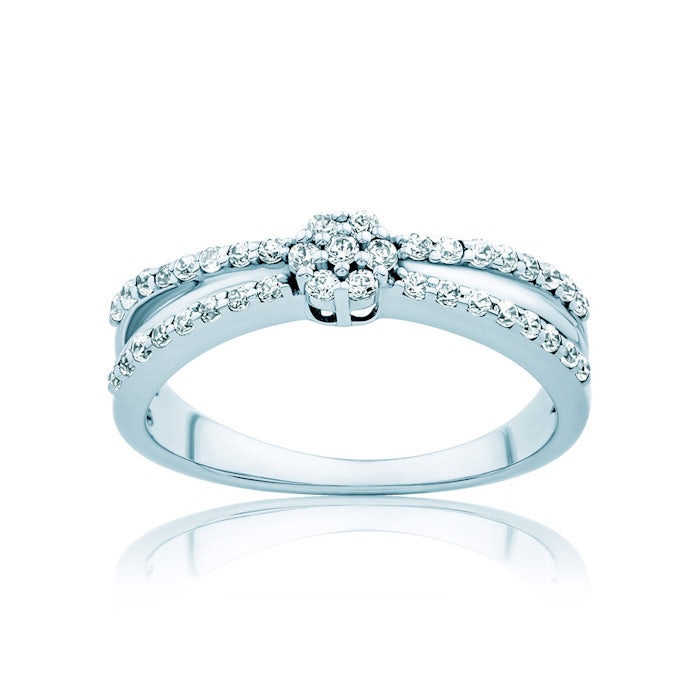 Годежен пръстен SAVICKI: бяло злато, диаманти