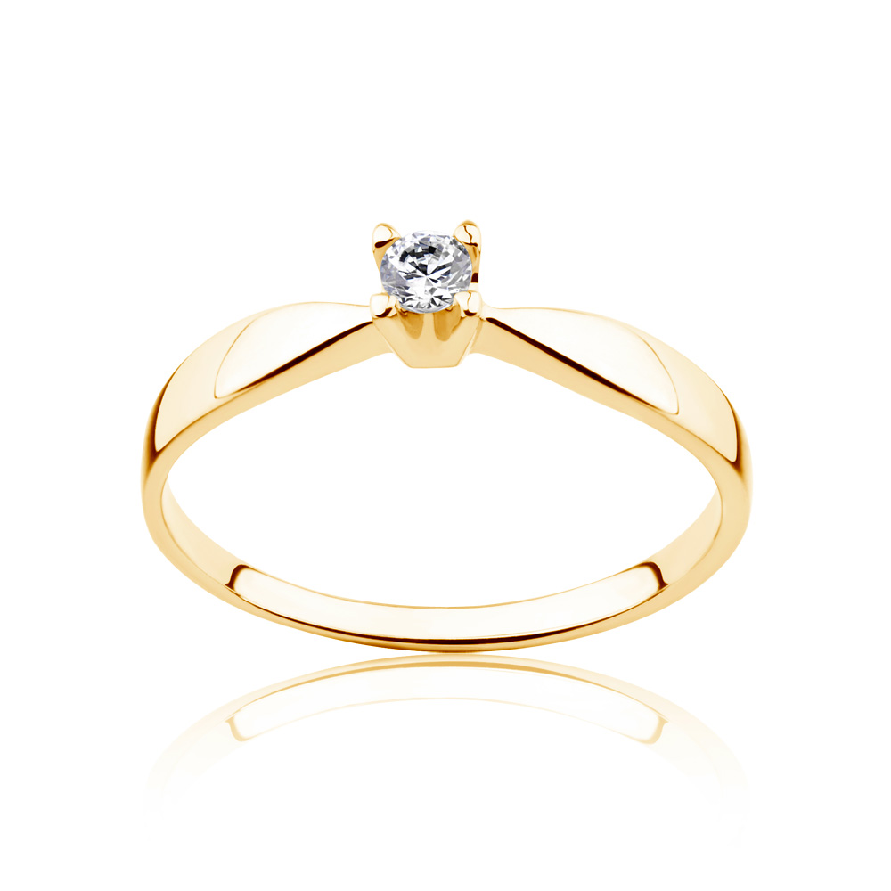 Zaručnički prsten Savicki: zlato, dijamant