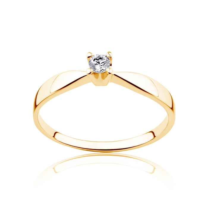 Zaručnički prsten Savicki: zlato, dijamant