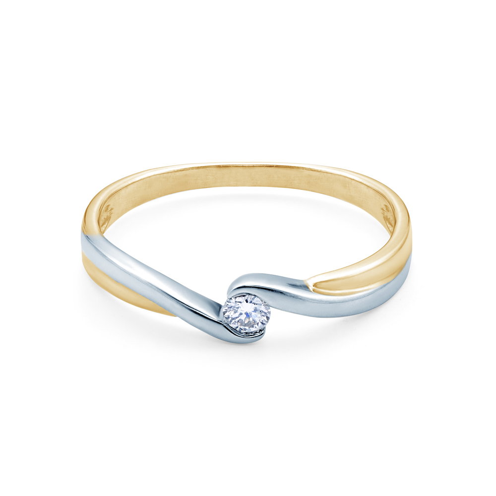 Verlobungsring SAVICKI: Zweifarbiges Gold, Diamant