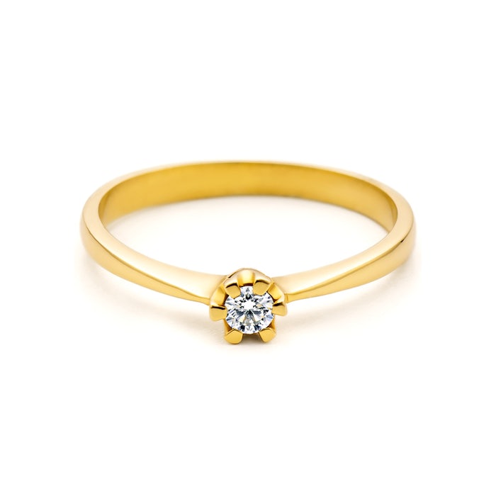 Каблучка для заручин SAVICKI: золото, діамант