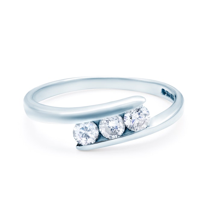 SAVICKI eljegyzési gyűrű: fehérarany és gyémántok