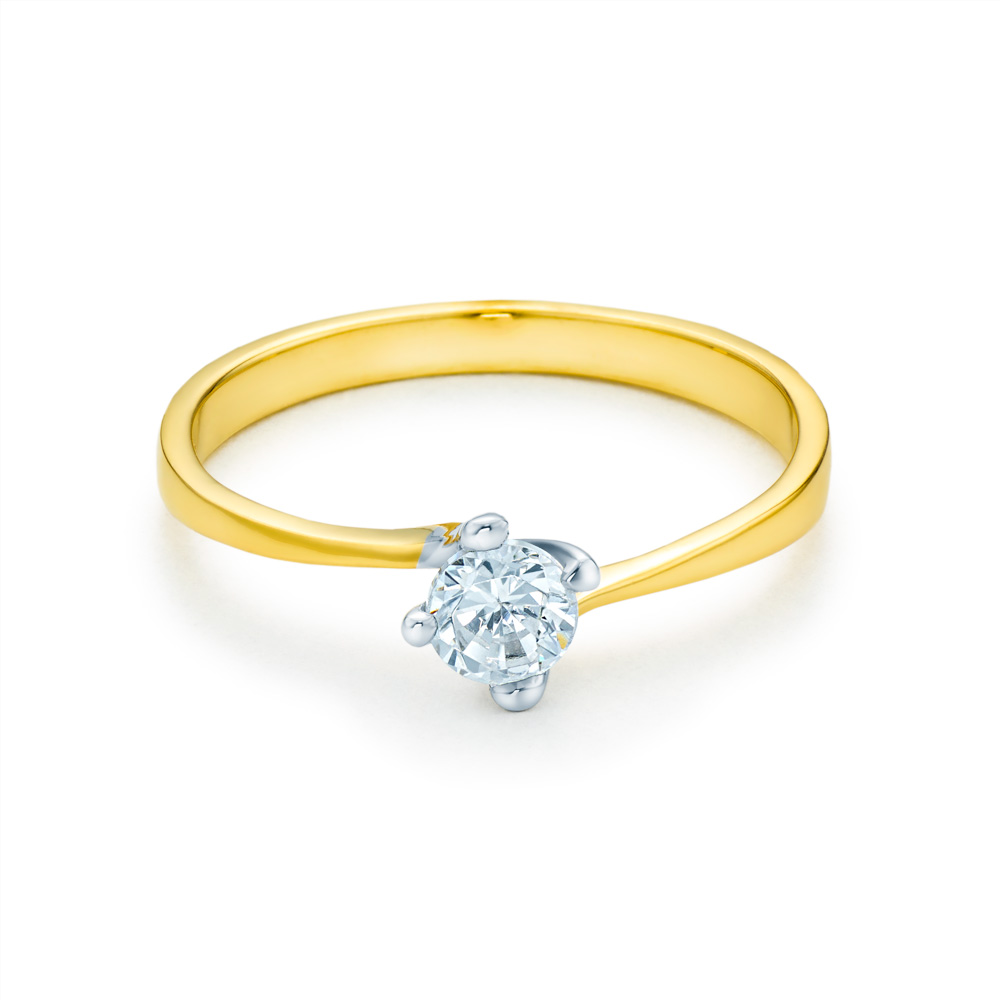 SAVICKI eljegyzési gyűrű: kétszínű arany, gyémánttal