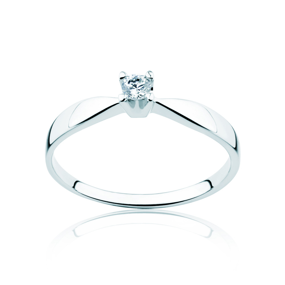 Verlobungsring SAVICKI: Weißgold, Diamant