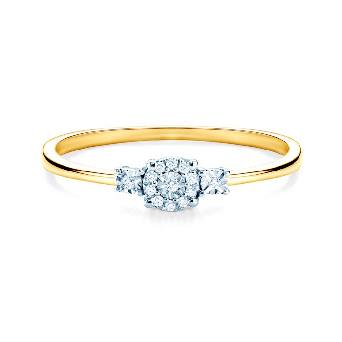 SAVICKI eljegyzési gyűrű: kétszínű arany és gyémánt