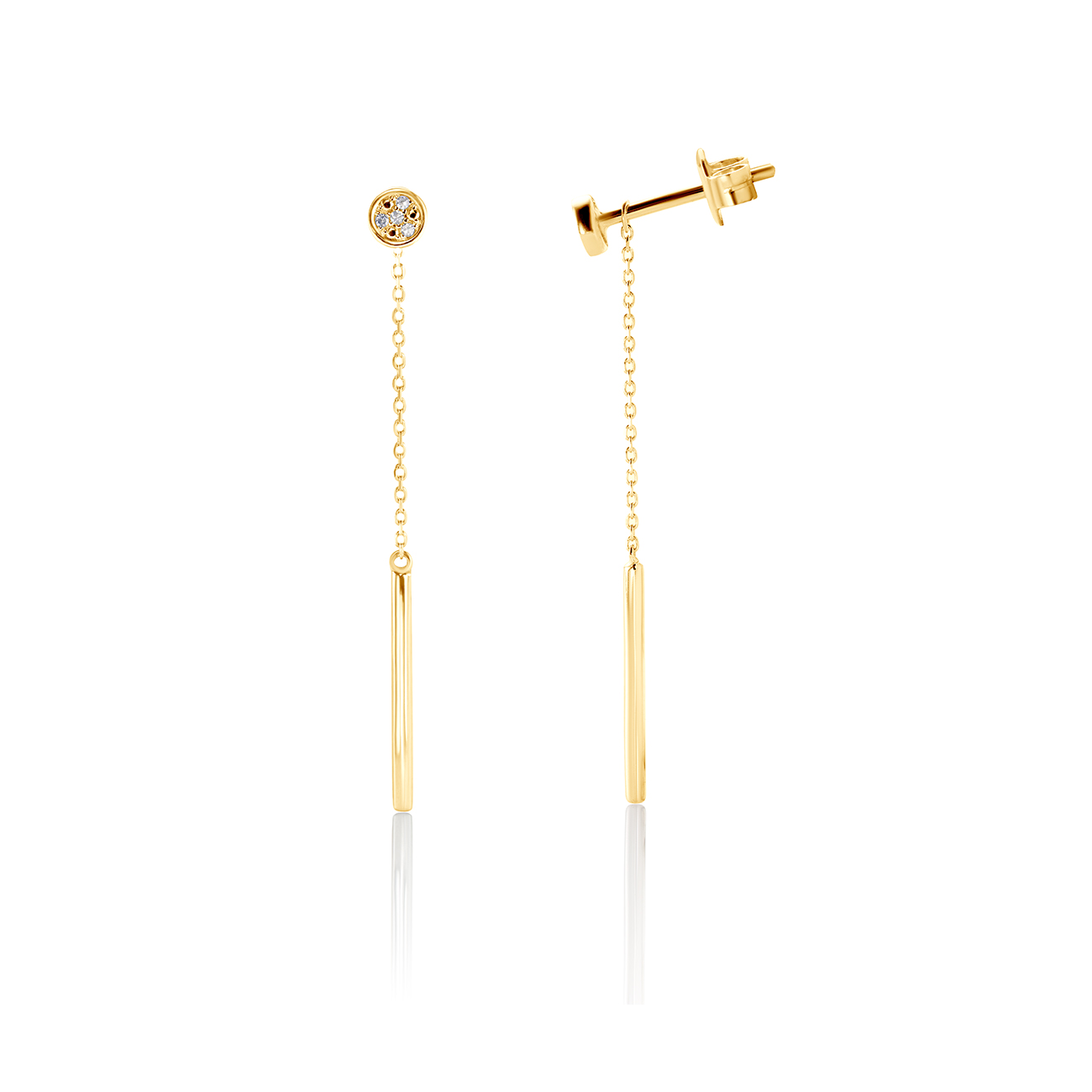 Σκουλαρίκια SAVICKI: χρυσό, διαμάντια