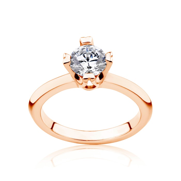 SAVICKI eljegyzési gyűrű: rózsaarany és gyémánt